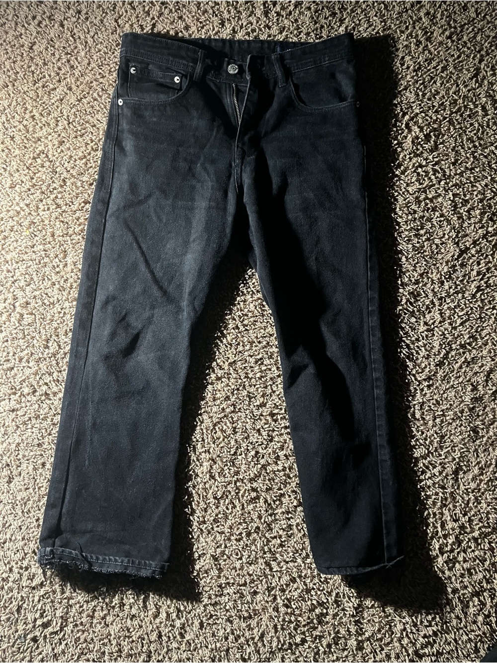 Jack & Jones Men's Black Straight Jeans